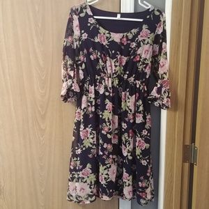 Pink Blush Floral Maternity Dress